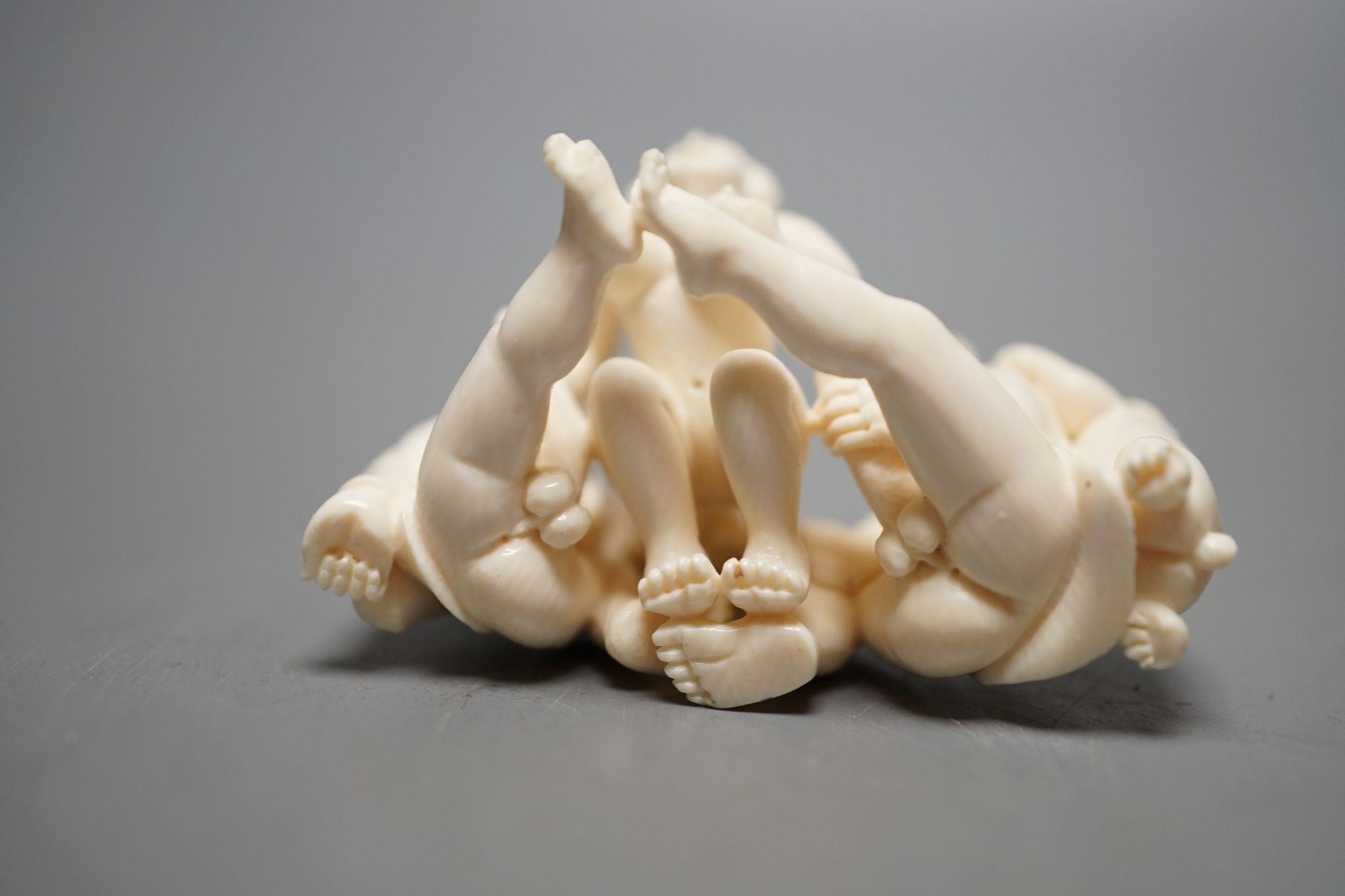 Two Oriental ivory erotic carvings